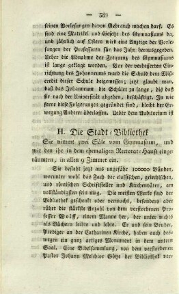 H. Die Stadt-Bibliothek