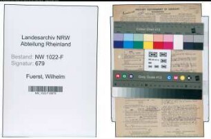 Entnazifizierung Wilhelm Fuerst , geb. 02.10.1895 (Bankangestellter)