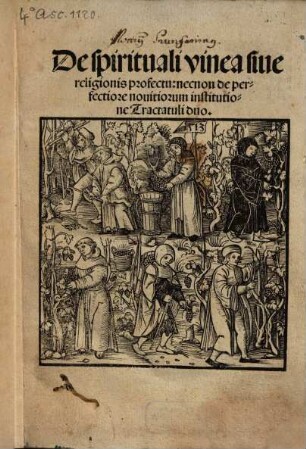 De spirituali vinea siue religionis profectu : necnon de perfectiore nouitiorum institutione Tractatuli duo