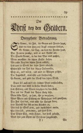 Dreyzehnte Betrachtung. - Vierzehnte Betrachtung.
