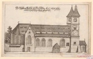 Die Egidienkirche vor dem Brand