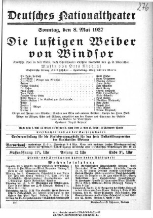 Die lustigen Weiber von Windsor