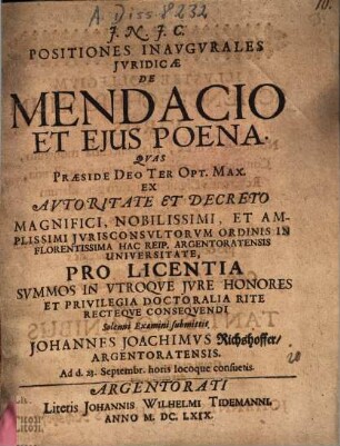 De mendacio et eius poena