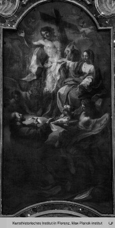 Christus und Maria erscheinen dem Heiligen Franz von Assisi nach dem Rosenwunder