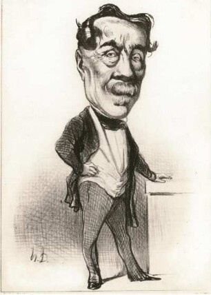 Daumier, Honoré: Karikatur des Politikers Changarnier. Lithografie. April 1849