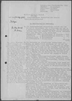 Kaisersbach: Pfarrbericht 1947