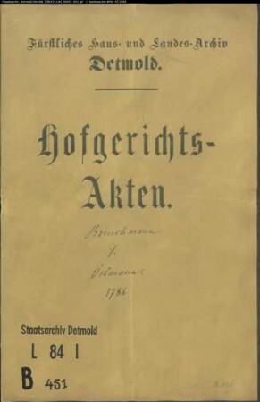 Brinckmann zu Wissentrup gegen Ostmann zu Wissentrup - Kontributions-Hilfsgeld und Dienste
