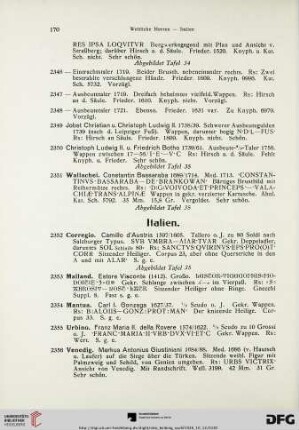 [Italien, Schweiz] (Nr. 2352-2411)