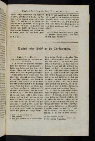 245-248, Paulus erster Brief an die Thessalonicher