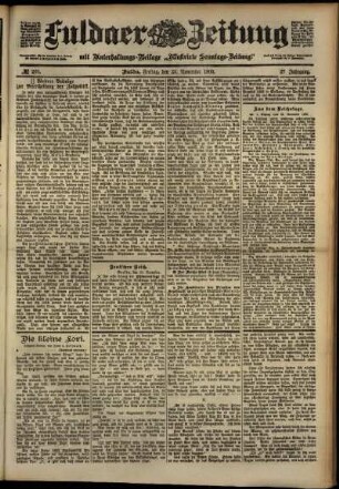 Ausgabe vom Freitag, den 23. November 1900.