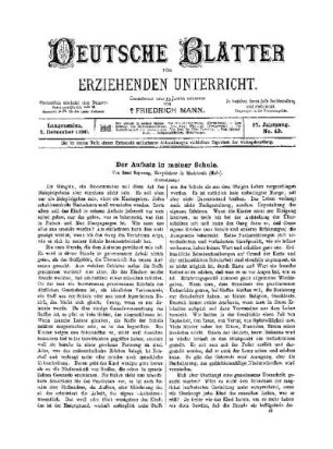 Der Aufsatz in meiner Schule : (Fortsetzung)
