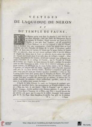 Vestiges de l’Aqueduc de Neron et du Temple de Faune