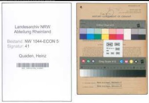 Entnazifizierung Heinz Quaden , geb. 16.07.1912 (Geschaeftsinhaber)