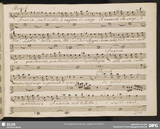 Recitativo: Anania mesti in volto