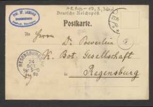 Brief von Gotthelf Leimbach an Hermann Poeverlein