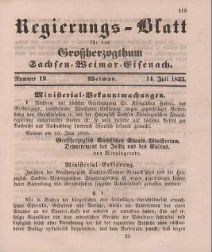 Nr. 19 : 14. Juli 1855
