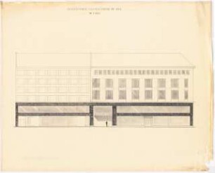 Geschäftshaus und Kino Tauentzienstraße 19-19a, Berlin-Schöneberg: Neubau als Kaufhaus: Ansicht 1:200