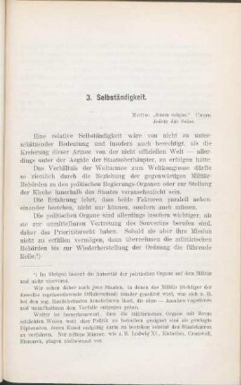 3. Selbständigkeit.