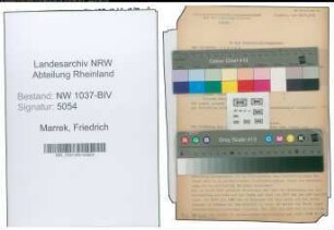 Entnazifizierung Friedrich Marrek , geb. 11.02.1906 (Justizbeamter)