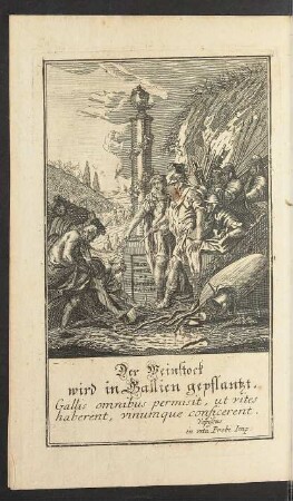 Tafel: Der Weinstock wird in Ballien gepflanzt [...]