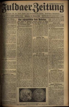 Ausgabe vom Mittwoch, den 29. Oktober 1930.