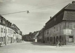 Rochlitz, Brückenstraße, Blick vom Sophienplatz