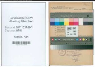 Entnazifizierung Karl Meese , geb. 06.06.1887 (Arbeiter)
