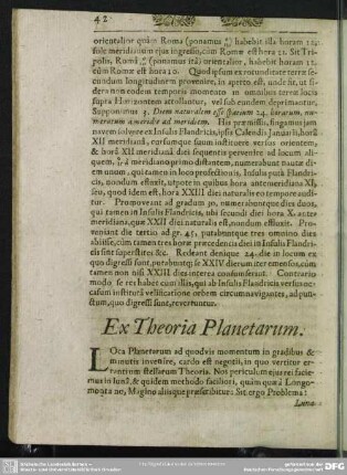 Ex Theoria Planetarum