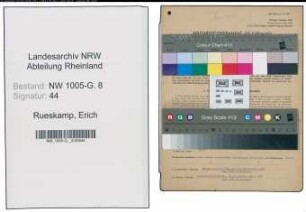 Entnazifizierung Erich Rueskamp , geb. 21.04.1920 (Ingenieur)