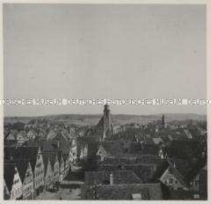 Dinkelsbühl, Blick vom Segringer Turm auf die Segringer Straße und die Stadt
