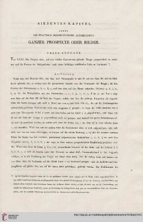 Siebentes Kapitel: Ueber die practisch perspectivische Aufzeichnung ganzer Prospecte