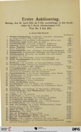 A. Glas und Hyalit (Nr. 1-42)