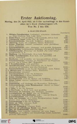 A. Glas und Hyalit (Nr. 1-42)