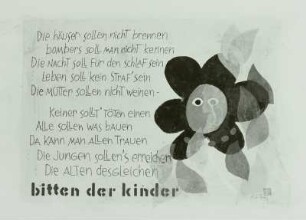 Collagen zu Brecht-Texten, "Bitten der Kinder"