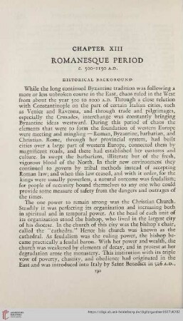 Chapter XIII: Romanesque Period