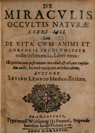 De occultis naturae miraculis : libri IV