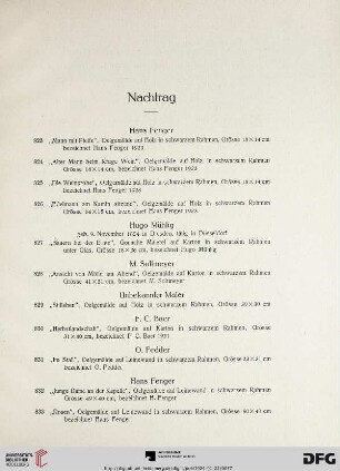 Nachtrag (Nr. 823-880)
