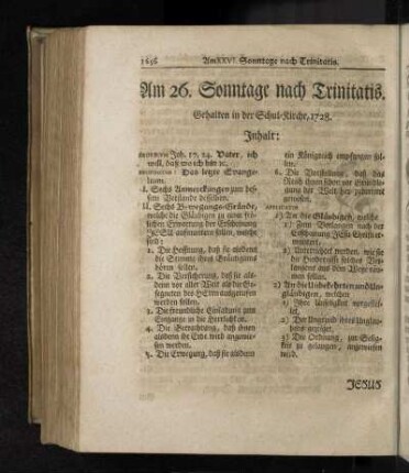 Am 26. Sonntage nach Trinitatis.
