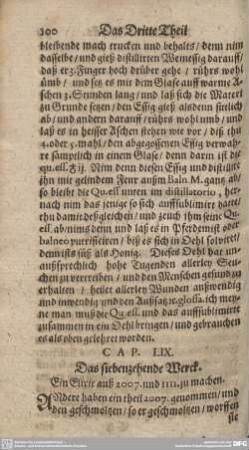 CAP. LIX. Das siebenzehende Werck.