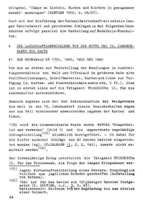 41 Der Grunewald um 1750, 1800, 1850, und 1880