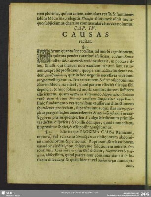 Cap. IV. Causas recitat