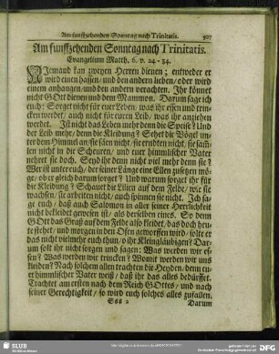 Am funffzehenden Sonntag nach Trinitatis