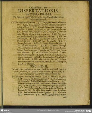 Conspectus Dissertationis