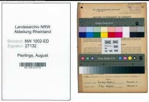 Entnazifizierung August Pierlings, geb. 04.12.1898 (Lehrer)
