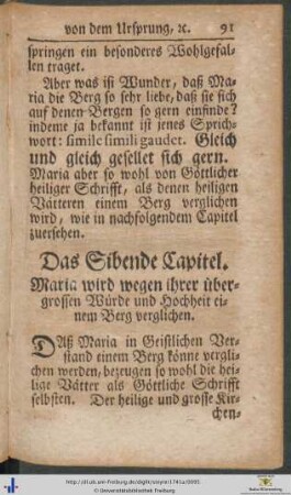 Das Sibende Capitel