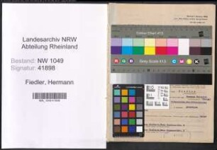 Entnazifizierung Hermann Fiedler , geb. 12.05.1886 (Prokurist)