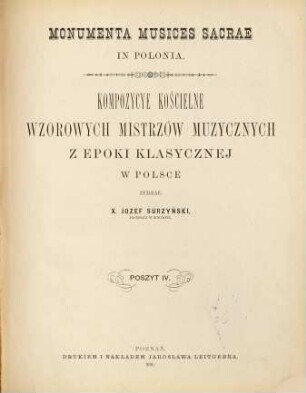 Missa pulcherrima : ad instar Praenestini ; quatuor vocum