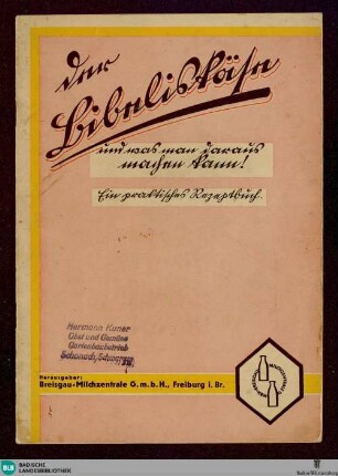 Der Bibeliskäse : und was man daraus machen kann! Ein praktisches Rezeptbuch
