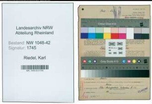 Entnazifizierung Karl Riedel , geb. 30.07.1911 (Kaufmaennischer Angestellter)