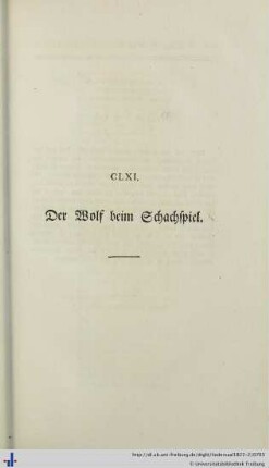 CLXI. Der Wolf beim Schachspiel - CLXV. Von der Weiber Leichtsinn.